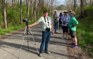 Jessica Helmbold leading a field trip